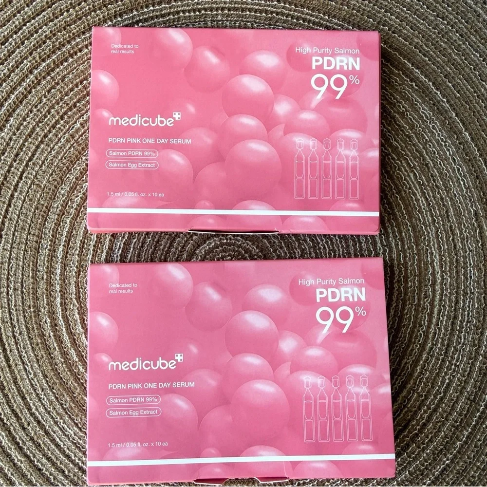 NEW MEDICUBE Salmon Pink PDRN 99% Revitalizing Ampoules - Intensive Skin Serum